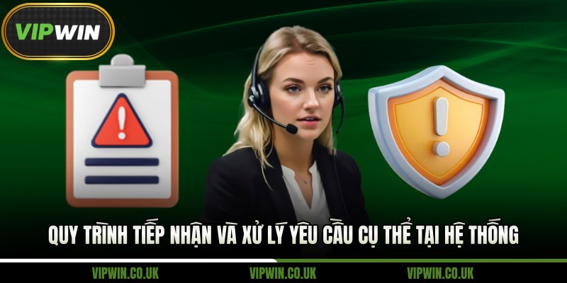 Quy trình tiếp nhận và xử lý yêu cầu cụ thể tại hệ thống